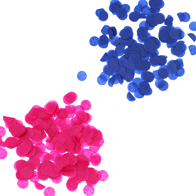 19*8.7*8.3 Inches Blue Pink Round Biodegradable Confetti Paper